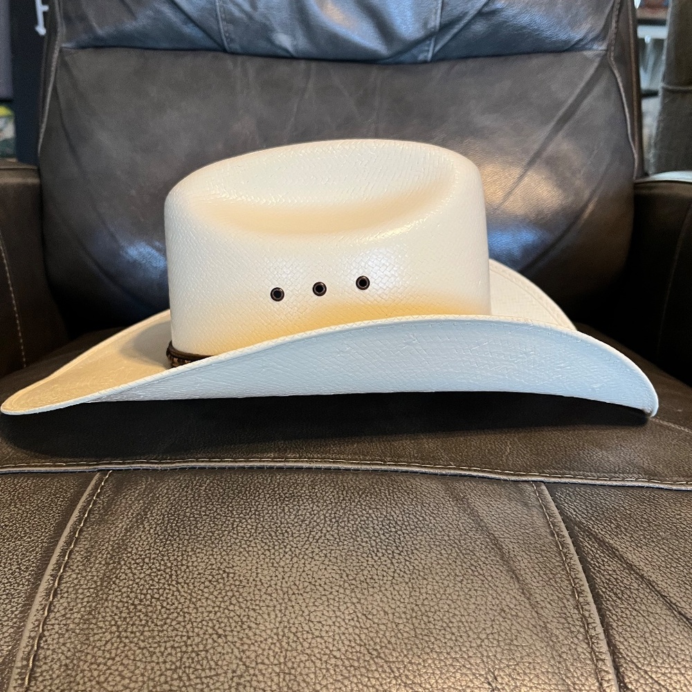 Justin Unisex Morgan Straw Cowboy Hat 7 1/4 - Picture 10 of 13